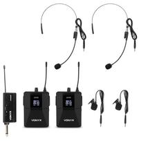 DVIEJŲ BEVIELIŲ MIKROFONŲ KOMPLEKTAS VONYX WM552B Plug-and-Play Set UHF 179.204