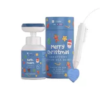 HISKIN_SET Vaikams Linksmų Kalėdų kūrybinis rinkinys Mėlynių rankų plovimo putos 300ml + 3D rašiklis 1 vnt.