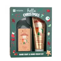 HISKIN_SET Hello Christmas rankų kremas Sweet Chocolate 60ml + Sweet Chocolate rankų muilas 200ml