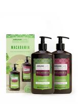 ARGANICARE Drėkinantis ir atstatantis šampūnas/kondicionierius su makadamijos ir agano aliejais, 2x400 ml