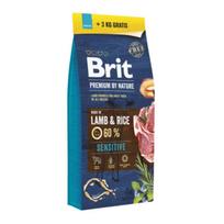 Brit Premium by Nature Sensitive Lamb & Rice sausas maistas šunims su ėriena ir ryžiais - Produkto Svoris 18kg