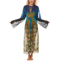 RODASOLEIL Peacock Mayura paplūdimio chalatas