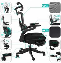 Biuro kėdė Songmics Nario-500. Ypač ergonomiška biuro kėdė su pakoja ir pilnai reguliuojamu padėtimi.