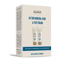AHAVA Kit Duo Mineral Hand & Foot Cream rinkinys: mineralinis rankų kremas ir pėdų kremas, 2 × 100 ml
