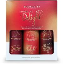 Bodygliss Sensual Delight masažo gelių lubrikantų rinkinys (3 x 50 ml) - 3 x 50 ml