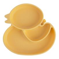 Geltonos spalvos iš silikonas vaikiška lėkštė 19x19,5 cm Chicken – Orion