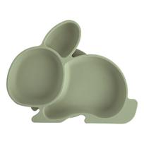 Šalavijo spalvos iš silikonas vaikiška lėkštė 18x23 cm Bunny – Orion