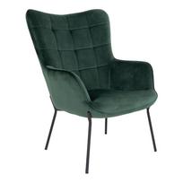 Žalios spalvos krėslas iš velveto Glasgow – Bonami Essentials