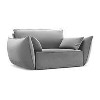 Šviesiai pilkos spalvos iš velveto krėslas Vanda – Mazzini Sofas