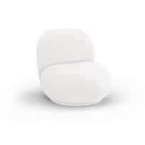 Iš boucle krėslas baltos spalvos Chuck – Micadoni Home