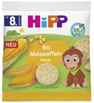 HiPP ekologiški paplotėliai su mangais, nuo 8 mėn., 23 g., 30952