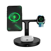 Baseus Swan indukcinis kroviklis (suderinamas su MagSafe) iPhone, Apple Watch, AirPods + 1 m USB-C kabelis