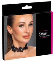 Cottelli Cottelli ACCESSOIRES Black Lace Choker with Pearls Adjustable S-L