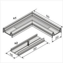 LED juostos profilio sujungimas SURFACE10 Kampinis L Balta