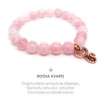 apyrankė madagaskaras rožinis kvarcas ir katė (rožinis auksas)