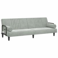 Sofa-lova su porankiais vidaXL, pilka, Pilka