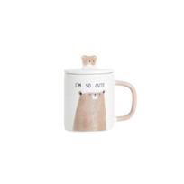 Homla puodelis su dangteliu Batis, baltas/rudas, 0.35 l