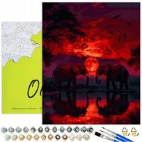 Tapymas pagal numerius, Savana mėnesienoje, 40x50, Oh-art, ANG1021, 40x50 cm