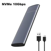 M.2 NVMe SSD Gaubto Adapteris Aliuminio HDD SSD Dėklas USB C 3.1 Gen2 10Gbps į NVMe SATA NGFF PCIe Išorinė Dėžutė nešiojamam kompiuteriui NVME - 10Gbps