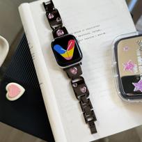 Heart Diamond Strap for Apple Watch S11 10 9 8 7 6 5 Ultra 3 SE3  Metal Bracelet For Iwatch Band 38 40 41 42 44 45 46 49mm Band 38-40-41MM