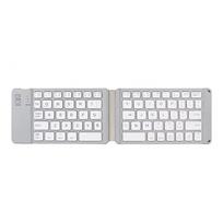 Sulankstoma Bluetooth klaviatūra su jutikliniu kilimėliu, skirta iOS, Android, Windows, Office, Mini belaidė klaviatūra, laikymas, trys sistemos, universali balta