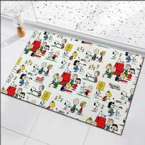 Disney Snoopy Durų kilimėlis Mielas animacinis filmas Vaikų kambarys Namų dekoras Neslystantis plaunamas kilimas Miegamojo vonios virtuvės įėjimo kilimėlis 30X50CM