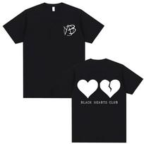 Dainininkas Yungblud Black Hearts Club marškinėliai Vyrams Moterims Roko Vintažiniai Trumpomis Rankovėmis T-shirt Vyriški T-shirtai S