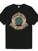 Salty Dog Cruise Sea Cruise Printed T-Shirt Men's Fashion Casual Wear Short Sleeve Loose Comfort T-Shirt Daily Men's Clothing S