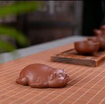 Kinų Kung Fu Puer Violetinio Molio Arbatos Augintinis, Miela Kiaulės Statulėlė, Arbatos Figūrėlė, Ornamentų Amatai, Stalas, Stalo Dekoravimo Aksesuarai