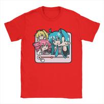 Triple Baka Kasane Teto Akita Neru VOCALOID grojaraščio daina Marškinėliai 100% medvilnė Vintažiniai marškinėliai Trumpomis rankovėmis Apranga S