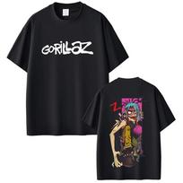 Gorillaz Grupės Marškinėliai Vyrams Moterims Hip Hop Rock Mada Per dideli Marškinėliai Vyriški Aukštos Kokybės Minkštos Medvilnės Marškinėliai Unisex Atsitiktiniai Viršutiniai Drabužiai XL