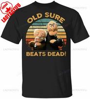 Statler ir Waldorf Senos Geros Perims Mirusias Vintažinis Muppet Gerbėjų Šou Fan T marškinėliai Moteris Vyras Aukštos Kokybės Medvilniniai Spausdinti T marškinėliai S