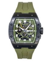 Ingersoll The Play Polyurethane Strap Green Skeleton Dial Automatic I15303 Men's Watch žalia