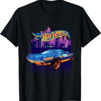 Hot Wheels - Retro Night City T-Shirt S juoda