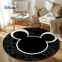Disney Pelės Mikio Gėlėtas Apvalus Kilimas Neslystantis Idealiai Tinka Namų Miegamojo Interjero Namų Kilimėlis Žaismingas Kambario Daiktas Pelės Dekoras 40X40CM