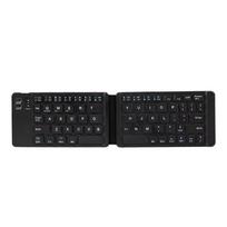 Sulankstoma Bluetooth klaviatūra su jutikliniu kilimėliu, skirta iOS, Android, Windows, Office, Mini belaidė klaviatūra, laikymas, trys sistemos, universali juoda