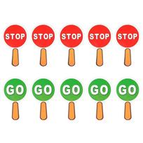 10 VNT. Apverčiamas „Stop“ ir „Go“ ženklas, rankinis perėjos saugotojo stop ženklas lauko renginiams, kelių valdymui