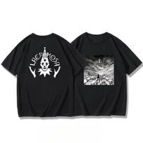 Vyriški ir moteriški vasaros simfonijos metalo gotikinio roko tendencijos pusrankoviai Lacrimosa su ašaros prausimo veido juosta marškinėliai trumpomis rankovėmis 2XL