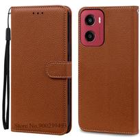 Dėklas Motorola G05, Piniginė, Odinis atlenkiamas dangtelis, Dėklas Moto G05, Stovas, Knygelės tipo apsauginis telefono dėklas, Dėklas Motorola G05, Fundas For Moto G05 ruda