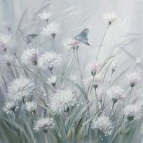 Aliejinių dažų piešinys 60x60 cm, kiaulpienė