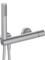 Dušo maišytuvas su dušo komplektu Deante Silia Hexa BHS_F41M, Brushed steel