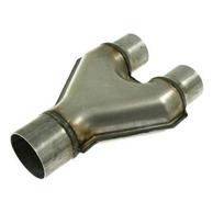 Y-PIPE 1x IN 57mm ir 2x OUT 51mm nerūdijančio plieno