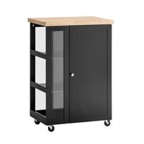 SoBuy virtuvės spinta su spintele ir laikikliu FKW75-SCH