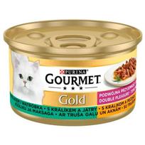 Konservai katėms su triušiena ir kepenėlėmis GOURMET GOLD, 85 g