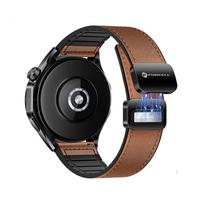FORCELL F-DESIGN FS20 magnetinė ekologiška odos apyrankė SAMSUNG laikrodžiui, 22 mm, ruda