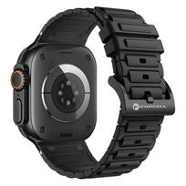 FORCELL F-DESIGN FA06 silikoninė apyrankė APPLE Watch 42 / 44 / 45 / 49 mm juoda