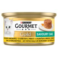 Konservai katėms GOURMET GOLD Savoury Cake – vištiena ir morkos, 85 g