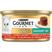 Konservai katėms GOURMET GOLD Savoury Cake – jautiena ir pomidorai, 85 g