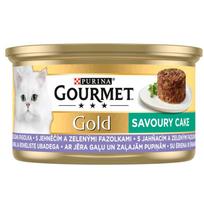 GOURMET Gold - paštetas katėms su ėriena ir šparaginėm pupelėm, 85g