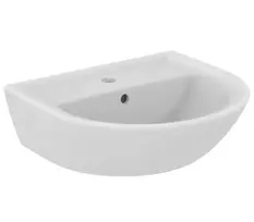 Ideal Standard Eurovit praustuvas 50x44 cm, su perpildymo funkcija, maišytuvo skyle, baltas W332801